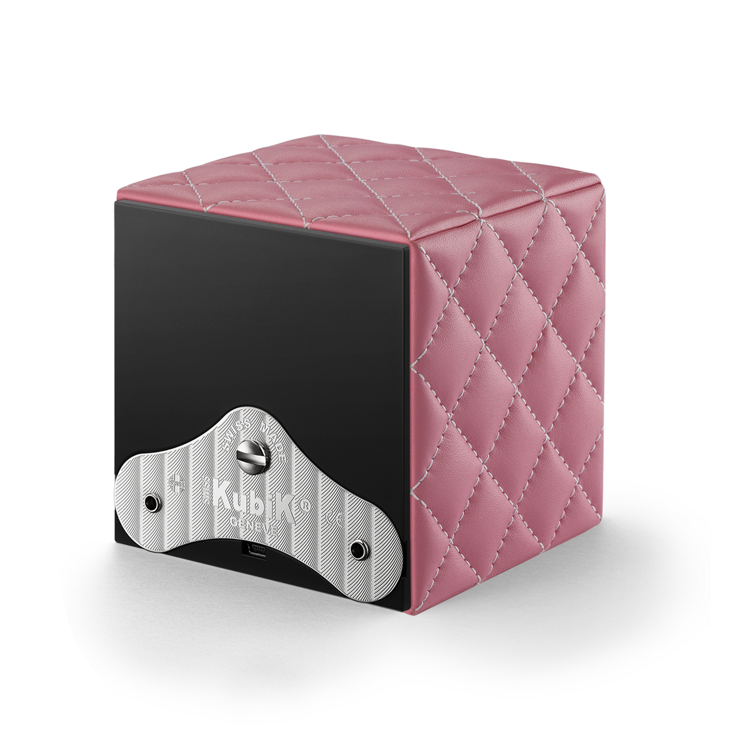 Swiss Kubik Masterbox Couture rose avec couture blanche