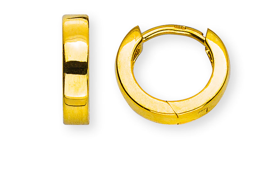 AURONOS Prestige Créoles en or jaune 18 carats Ø 10.4mm
