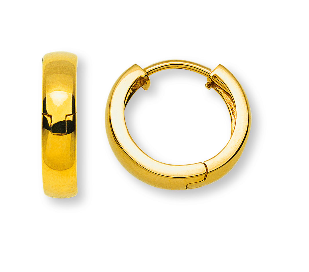 AURONOS Prestige Créoles en or jaune 18 carats Ø 16mm