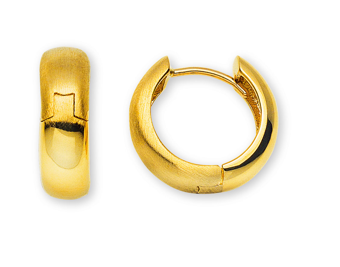 AURONOS Prestige Créoles en or jaune 18 carats Ø 15mm