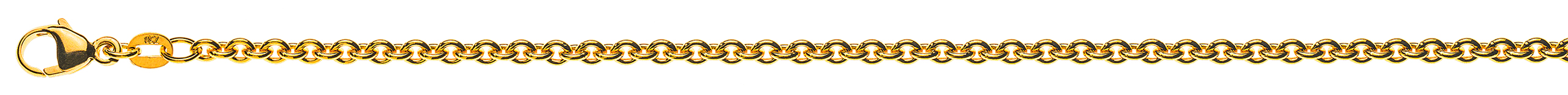 AURONOS Prestige Bracelet Round Anchor 18K Yellow Gold 19cm 3.1mm