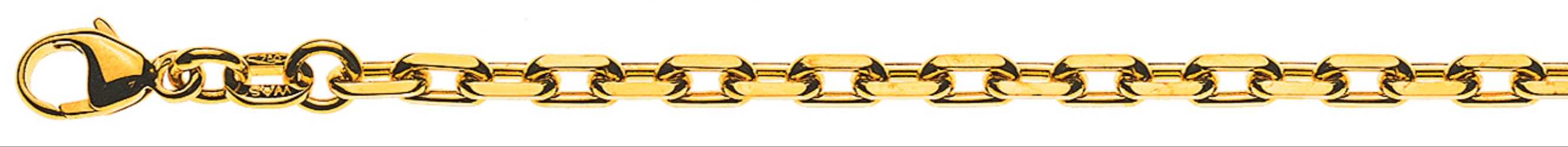 AURONOS Prestige Bracelet ancre or jaune 18 carats 24cm 2.9mm