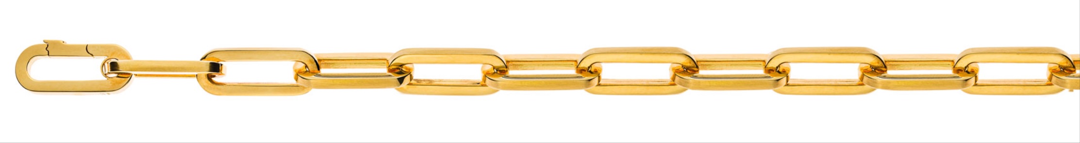 AURONOS Prestige Armband Oval-Anker 18K Gelbgold 21.5cm Carnédraht