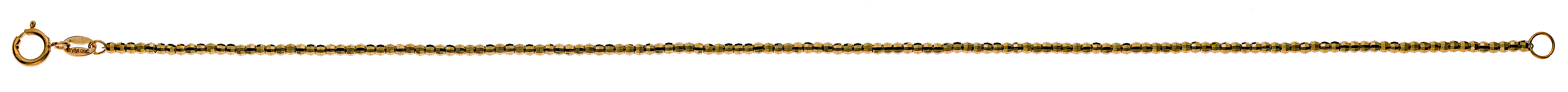 AURONOS Prestige Armband Kugel geschliffen 18K Gelbgold 19cm