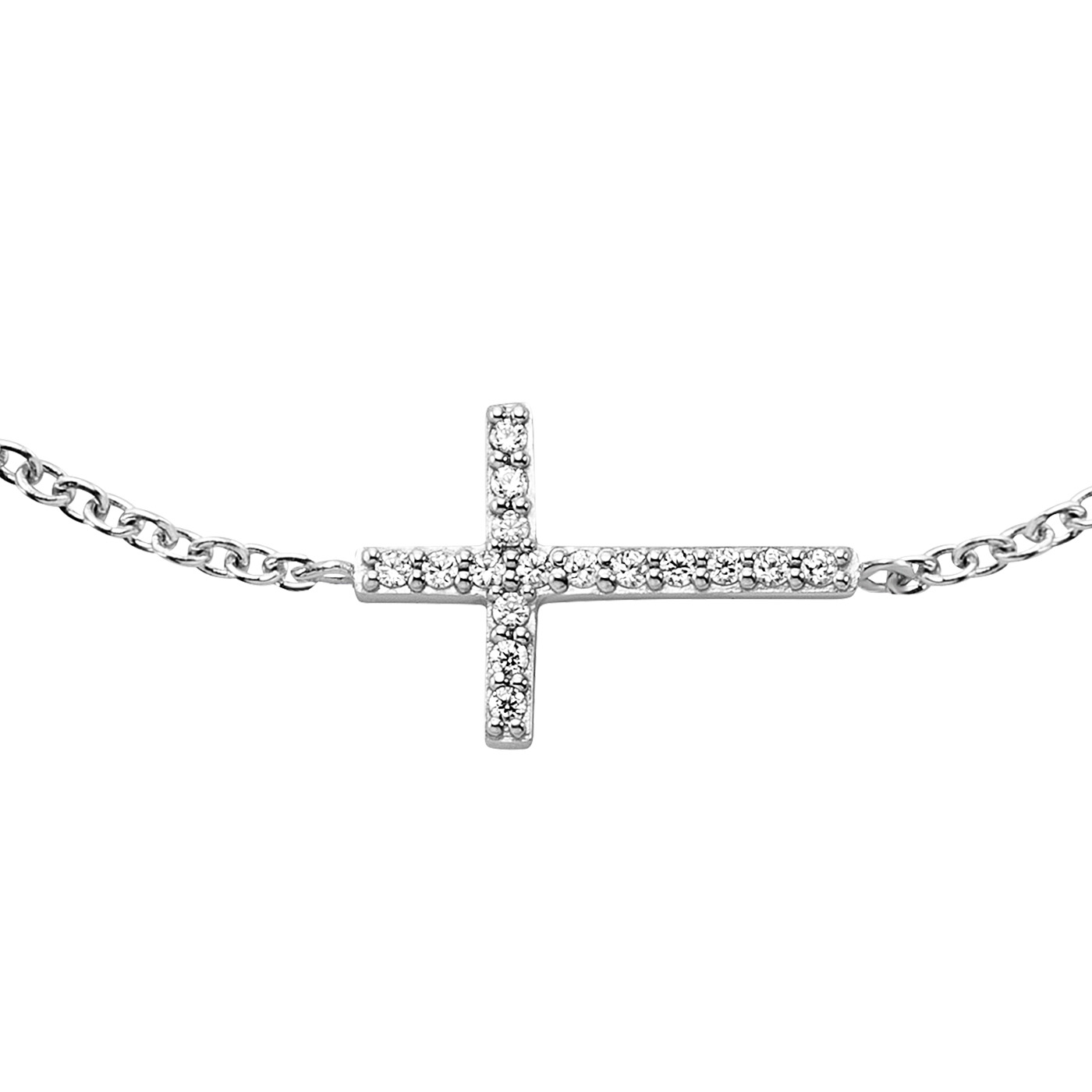 Engelsrufer Full of Faith Armband 925 Silber Kreuz Zirkonia 17+3cm