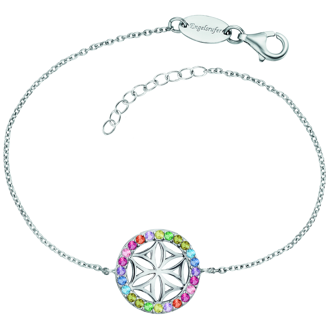 Engelsrufer Lebensbaum & Lebensblume Bracelet 925 Silver Zirconia 17+3cm