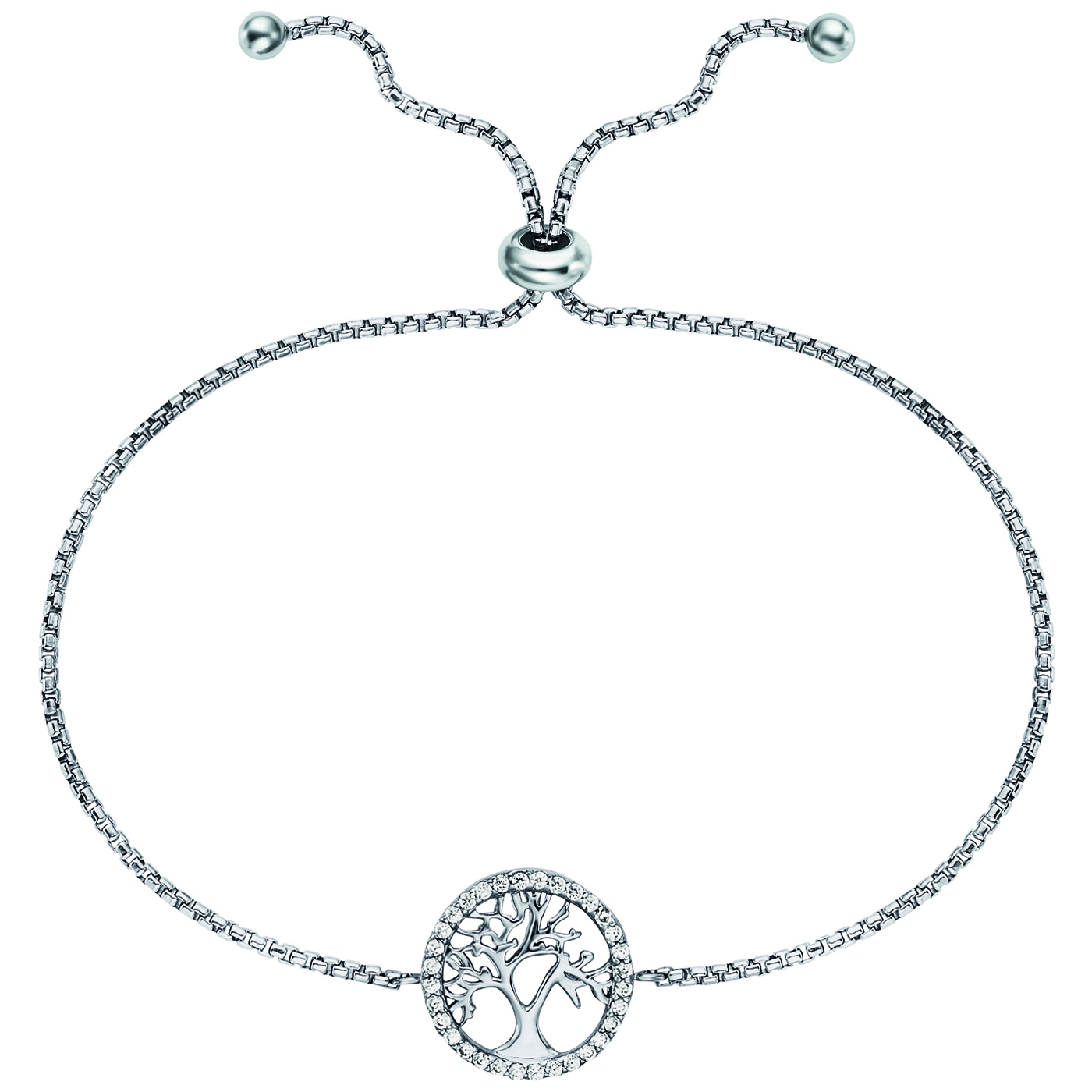 Engelsrufer Lebensbaum & Lebensblume Bracelet 925 Silver Zirconia 24cm