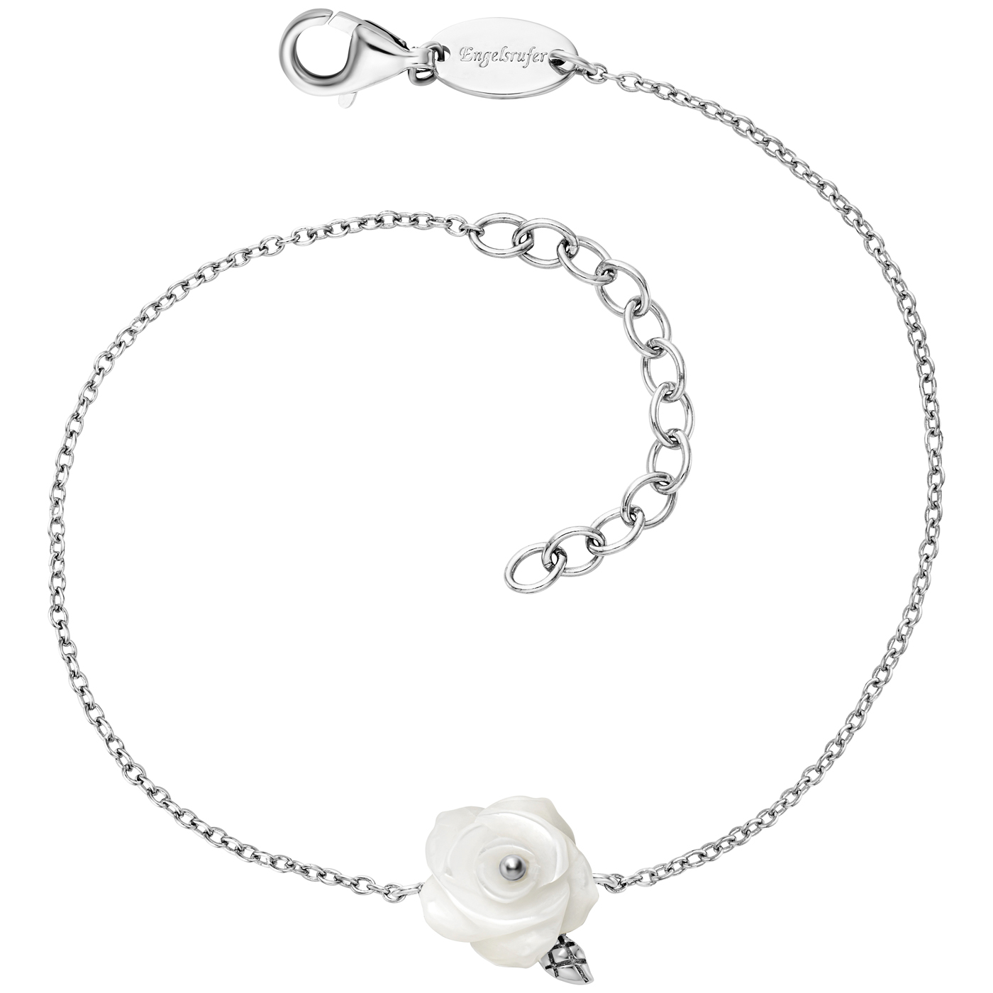 Engelsrufer Bracelet 925 Silver Mother of Pearl Rose 17+3cm