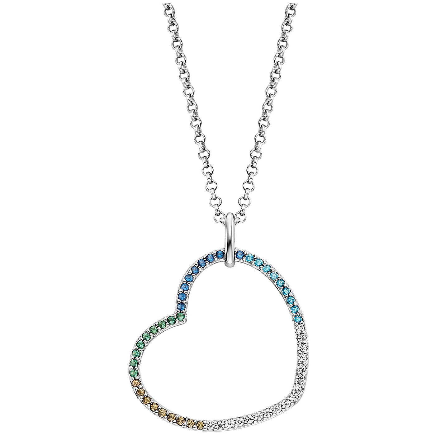 Engelsrufer Colourful World Necklace 925 Silver Zirconia 