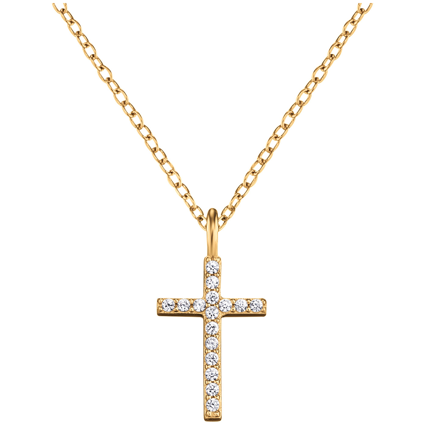 Engelsrufer Full of Faith Necklace 925 silver gold plated zirconia