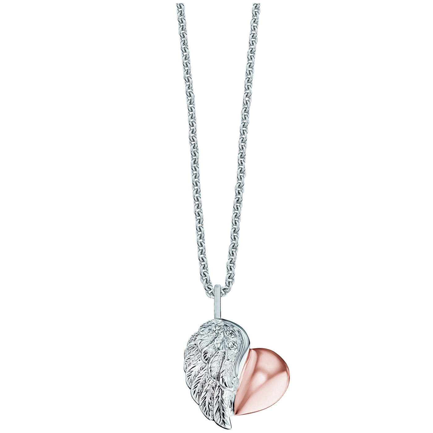 Engelsrufer Liebe Schenken Necklace 925 silver / rose gold plated zirconia