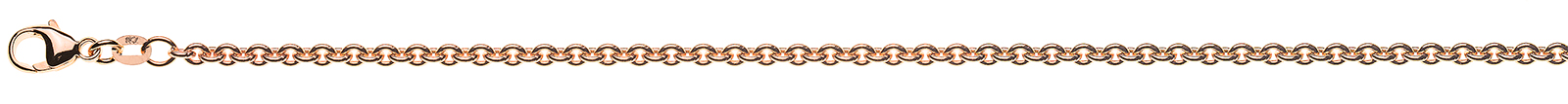 AURONOS Prestige Bracelet ancre rond or rose 18K 19cm 3mm