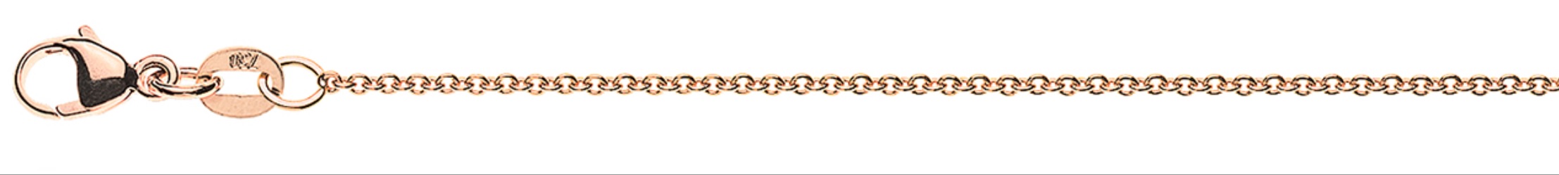 AURONOS Prestige Bracelet Round Anchor 18K Rose Gold 19cm 1.3mm