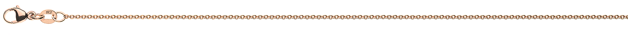 AURONOS Prestige Bracelet ancre rond or rose 18K 19cm 1.3mm