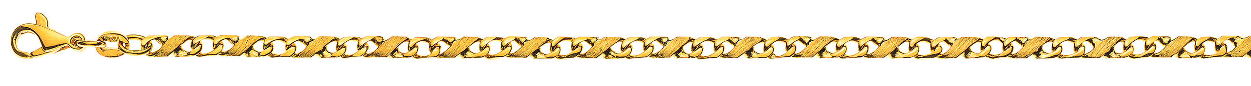 AURONOS Prestige Carrera 18K Yellow Gold Bracelet 19cm 3.5mm