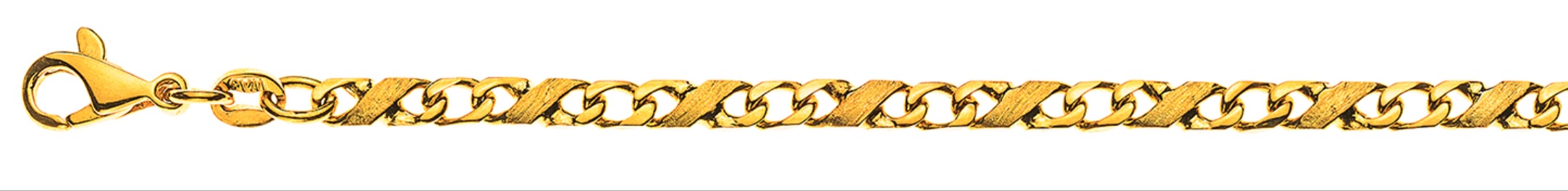 AURONOS Prestige Bracelet Carrera or jaune 18 carats 22cm 3.5mm