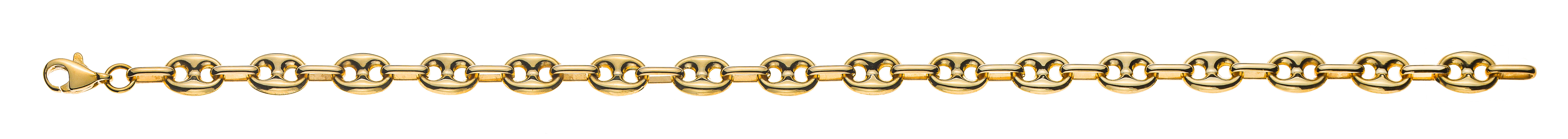 AURONOS Prestige Bracelet ancre de marine or jaune 18 carats 19cm 6mm