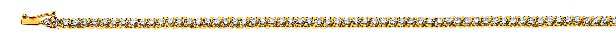 AURONOS Prestige Bracelet 18K Yellow Gold 80 Diamonds 2.40ct 18cm