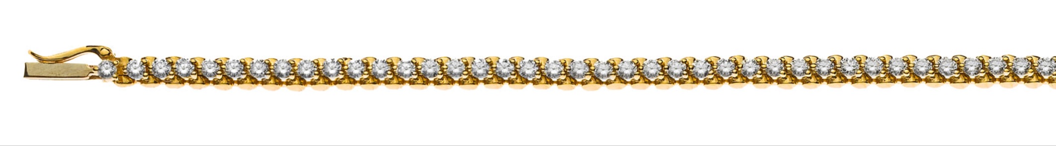 AURONOS Prestige Bracelet or jaune 18 carats 89 diamants 1.44ct 18cm