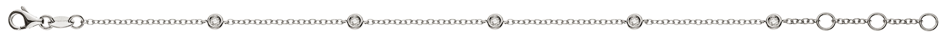 AURONOS Prestige Armband 18K Weissgold Diamanten 0.14ct 19cm