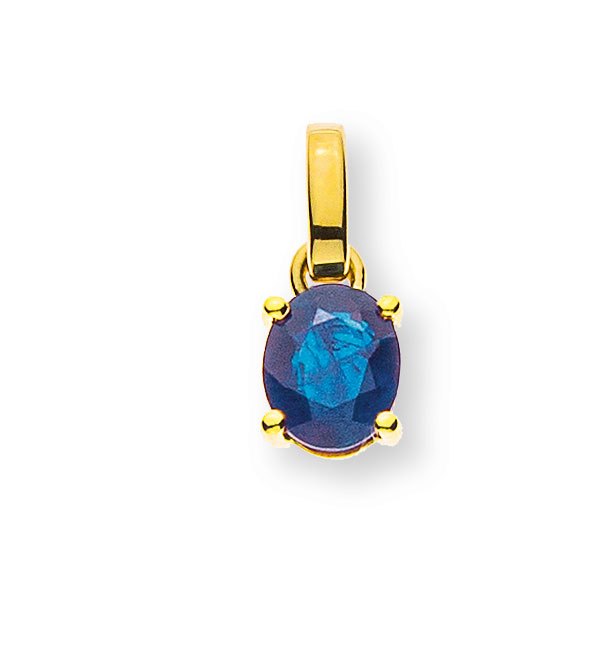 AURONOS Prestige Pendant 18K Yellow Gold Sapphire 0.44ct
