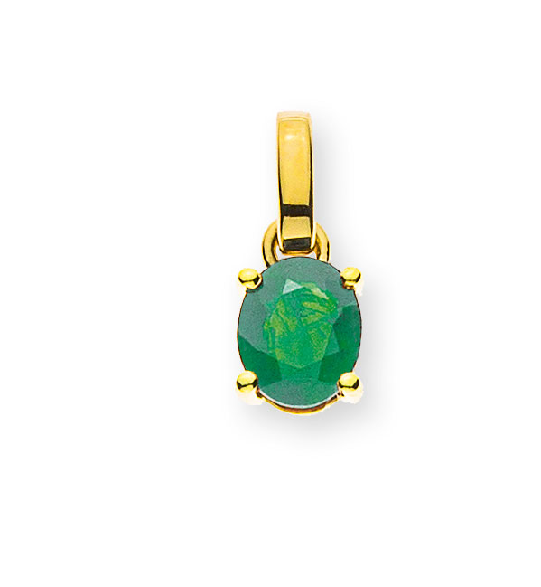 AURONOS Prestige Pendant 18K Yellow Gold Emerald 0.30ct