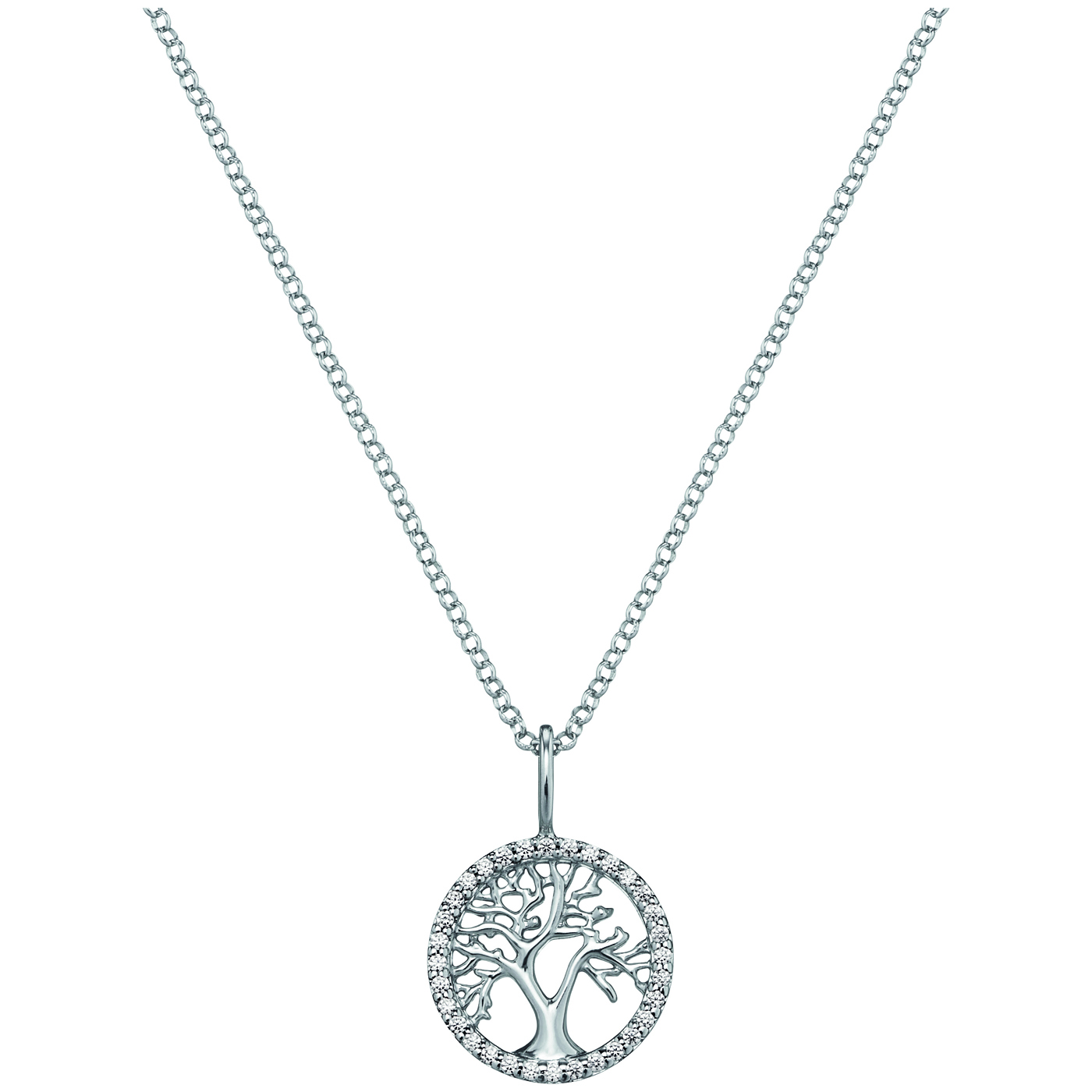 Engelsrufer Lebensbaum & Lebensblume Halskette 925 Silber Zirkonia