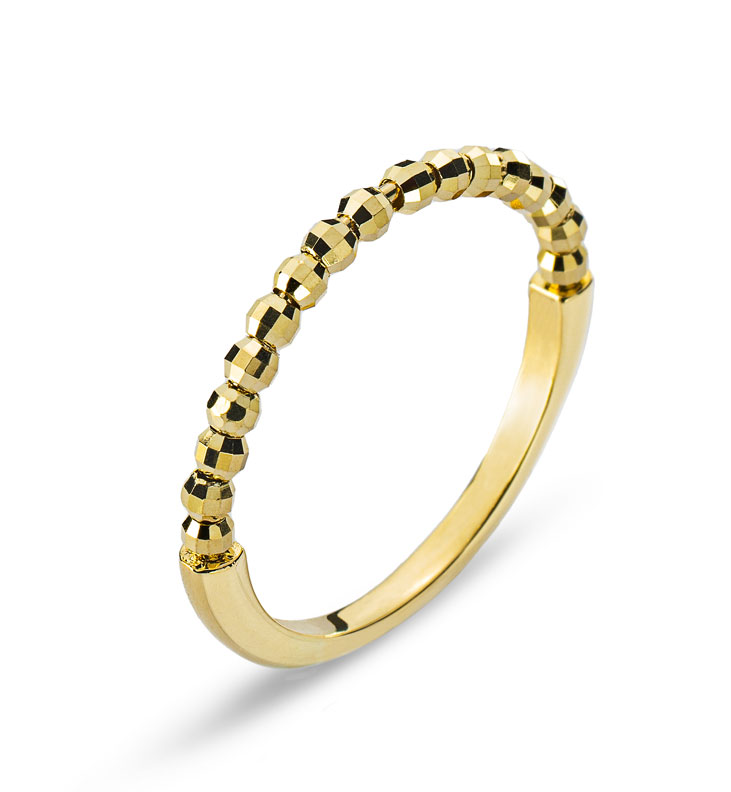 AURONOS Prestige Ball ring cut yellow gold 18K Gr.54