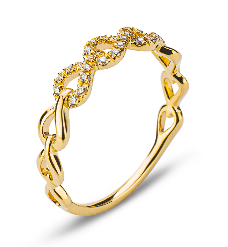 AURONOS Prestige Yellow gold 18K diamonds 0.10ct