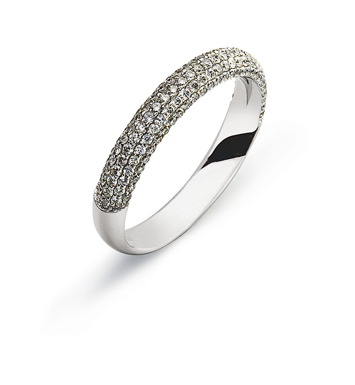 AURONOS Prestige Ring Weissgold 18K 149 Diamanten 0.69ct