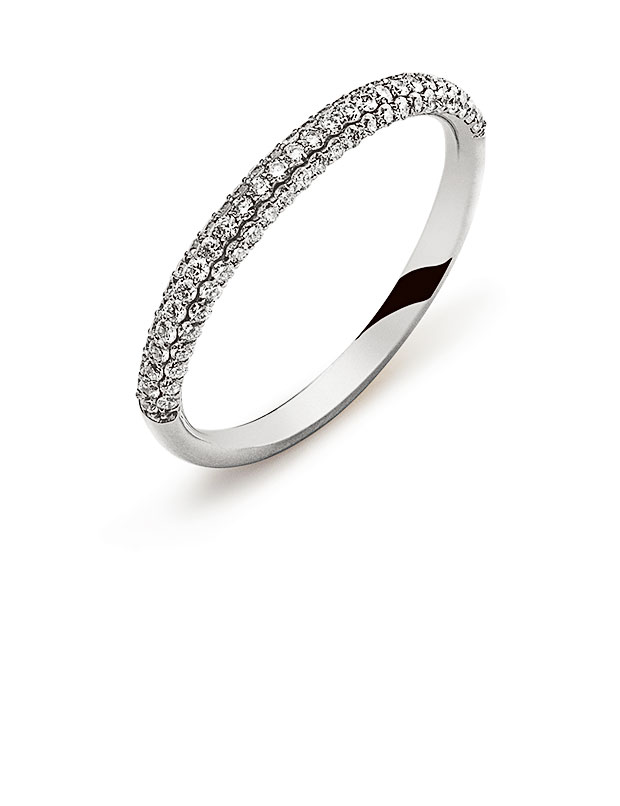 AURONOS Prestige Ring white gold 18K 79 diamonds 0.38ct