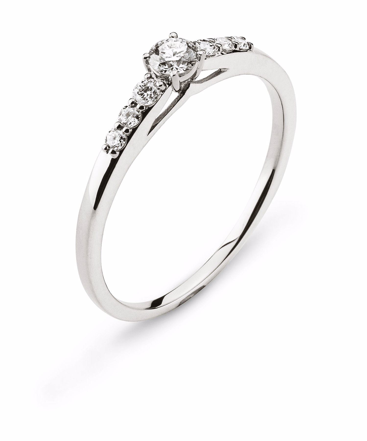 AURONOS Prestige Ring Weissgold 18K Diamanten 0.25ct