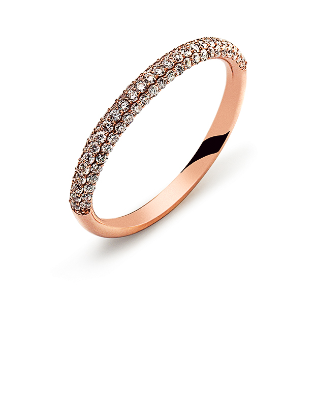 AURONOS Prestige Ring Roségold 18K 79 Diamanten 0.39ct
