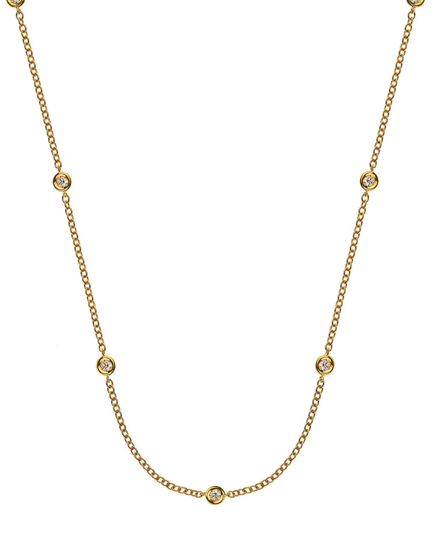 AURONOS Prestige Necklace yellow gold 18K diamonds 0.30ct