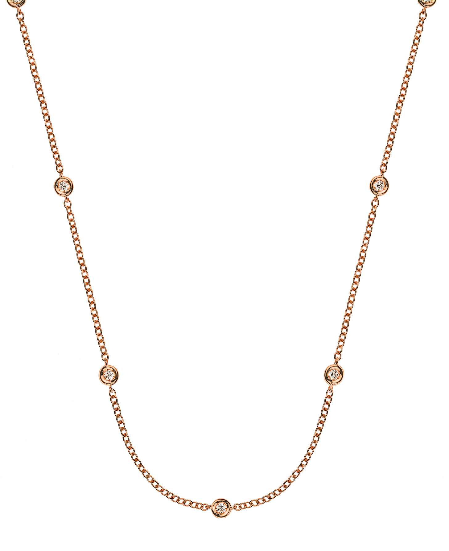 AURONOS Prestige Necklace rose gold 18K diamonds 0.30ct