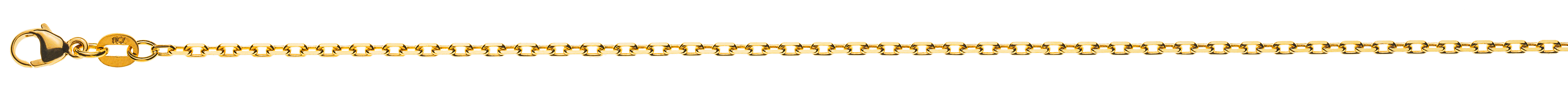 AURONOS Prestige Halskette Gelbgold 18K 4-Fach geschliffen Anker 40cm 1.8mm