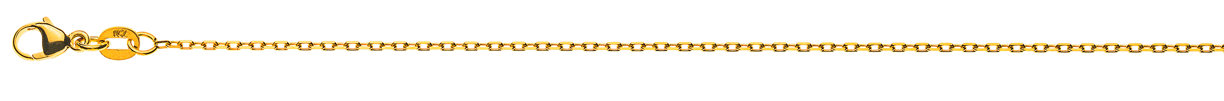 AURONOS Prestige Halskette Gelbgold 18K 4-Fach geschliffen Anker 38cm 1.4mm