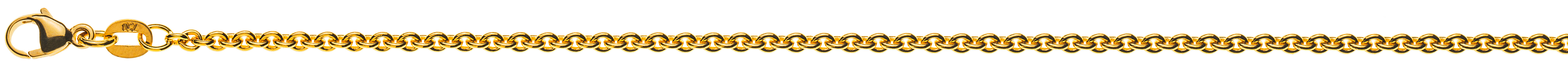 AURONOS Prestige Necklace Yellow Gold 18K Round Anchor 50cm 2.3mm