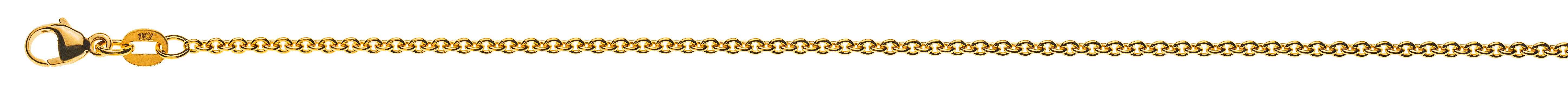 AURONOS Prestige Necklace Yellow Gold 18K Round Anchor 38cm 1.9mm