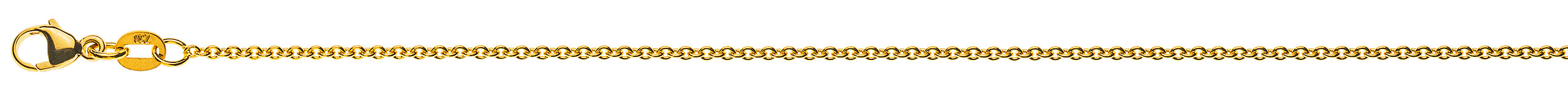 AURONOS Prestige Necklace Yellow Gold 18K Round Anchor 38cm 1.6mm