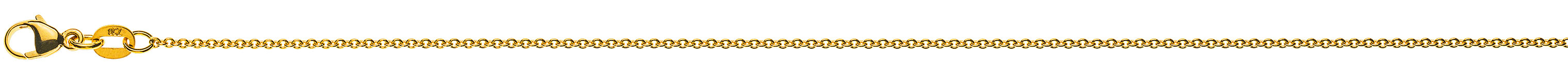 AURONOS Prestige Necklace Yellow Gold 18K Round Anchor 36cm 1.3mm