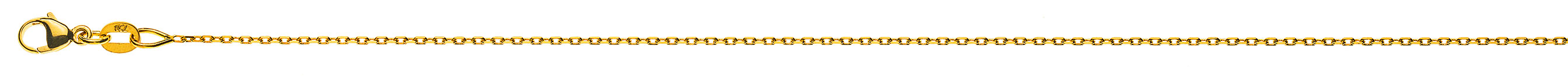 AURONOS Prestige Collier en or jaune 18K ancre quadruple 38cm 0.9mm
