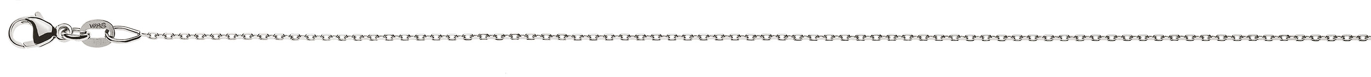 AURONOS Prestige Halskette Weissgold 18K Anker 4-fach geschliffen 38cm 0.9mm