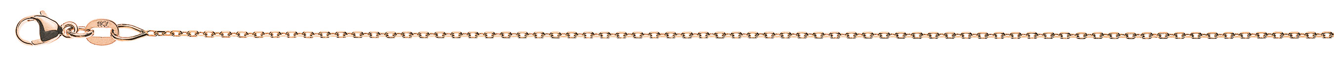 AURONOS Prestige Necklace rose gold 18K anchor 4-ply 38cm 0.9mm