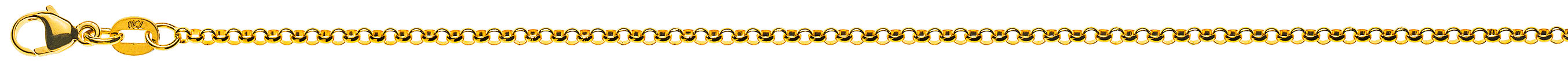 AURONOS Prestige Necklace yellow gold 18K pea chain 38cm 2.0mm