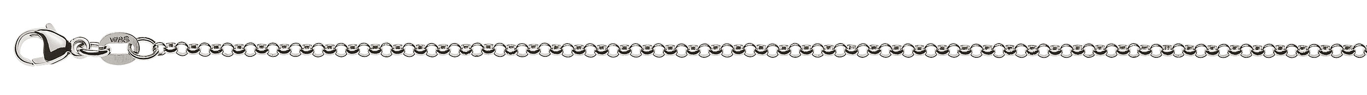 AURONOS Prestige Necklace white gold 18K pea chain 38cm 2.0mm