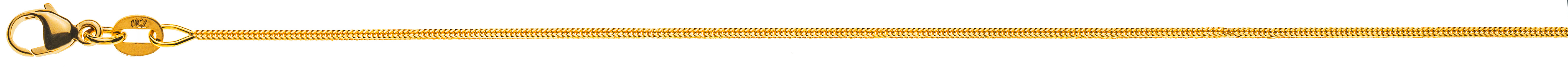 AURONOS Prestige Collier en or jaune 18K queue de renard diamantée 42cm 0.9mm