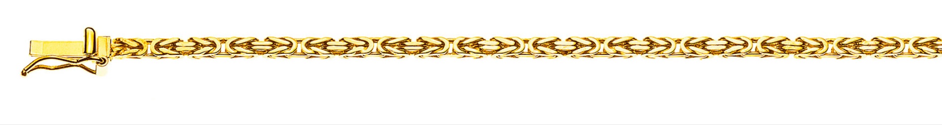 AURONOS Prestige Collier en or jaune 18K chaîne royale 45cm 2mm