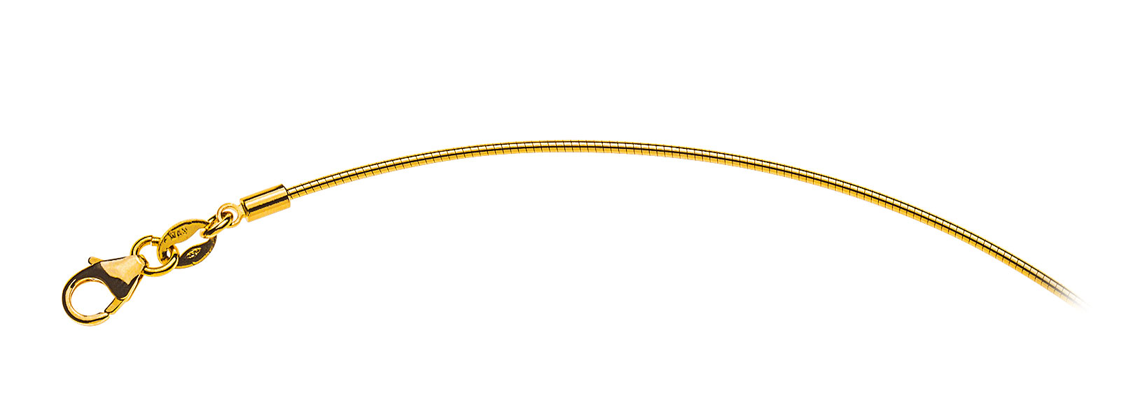 AURONOS Prestige Collier en or jaune 18K oméga 40cm 1.0mm