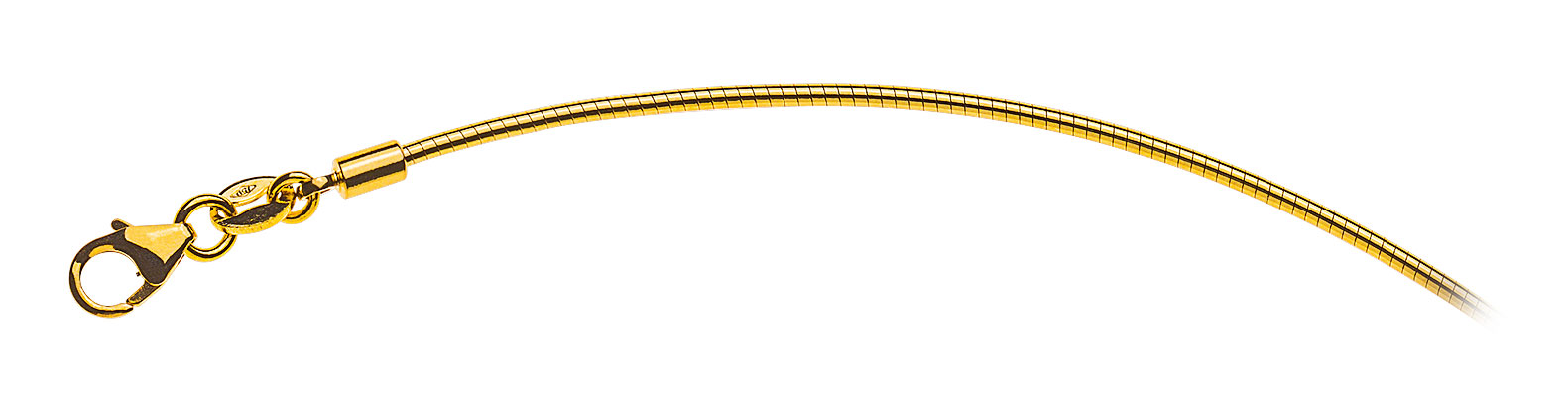 AURONOS Prestige Collier en or jaune 18K oméga 42cm 1.4mm